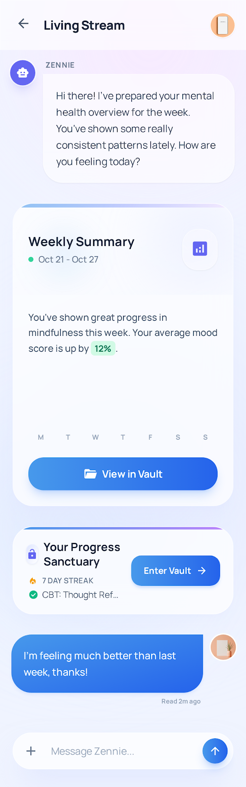 ZenQuip – Living Stream interface
